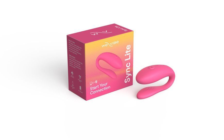 Смарт-вібратор для пар We-Vibe Sync Lite Pink, 10 віброрежимів, можна поєднувати з проникним сексом SO8766