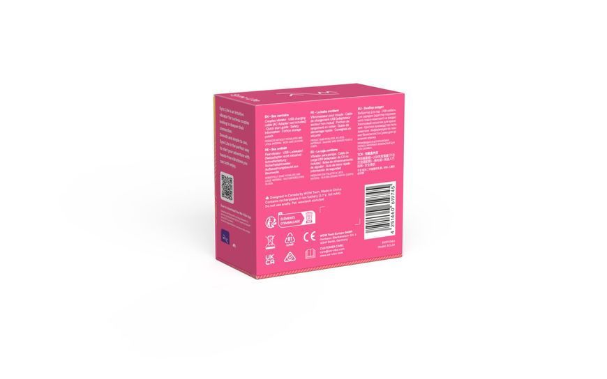 Смарт-вібратор для пар We-Vibe Sync Lite Pink, 10 віброрежимів, можна поєднувати з проникним сексом SO8766