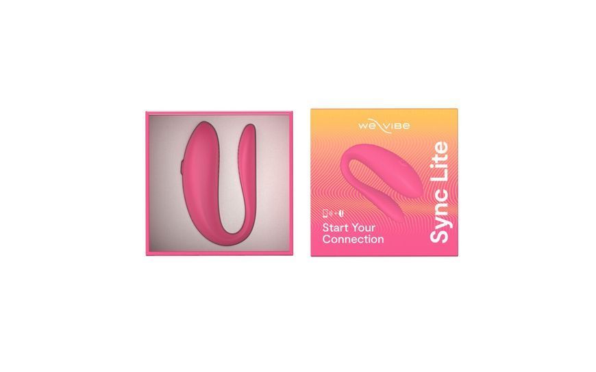 Смарт-вібратор для пар We-Vibe Sync Lite Pink, 10 віброрежимів, можна поєднувати з проникним сексом SO8766