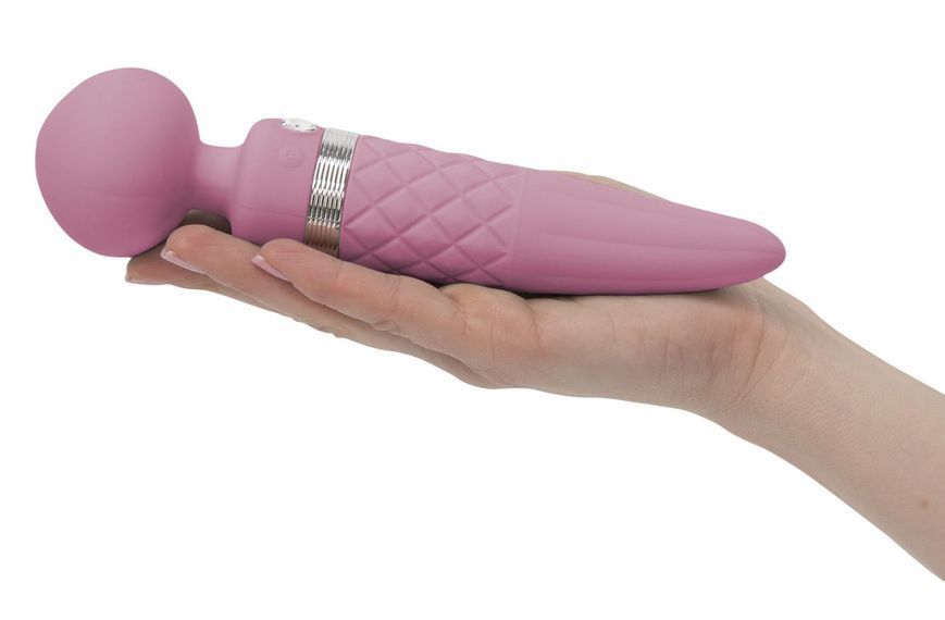 Вібромасажер 2в1 PILLOW TALK - Sultry Pink, класичний масажер і вібратор з ротацією, підігрів SO2717