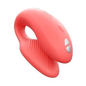 Смарт-вибратор для пар We-Vibe Chorus Crave Coral, сенсорное управление вибрациями сжатием пульта SO6920