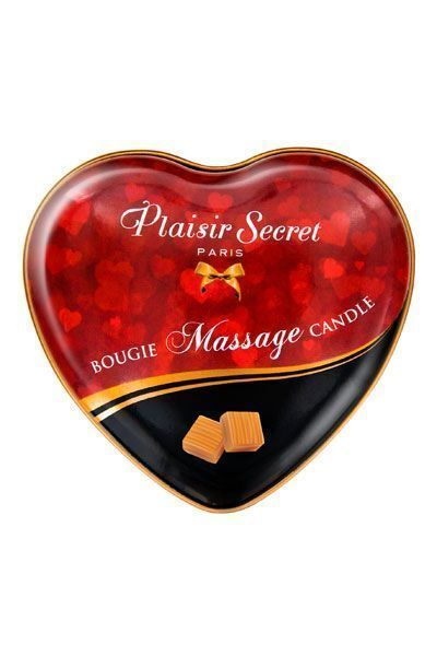 Распродажа!!! Массажная свеча-сердечко Plaisirs Secrets Caramel (35 мл) (срок 04.2026) SO1871-R