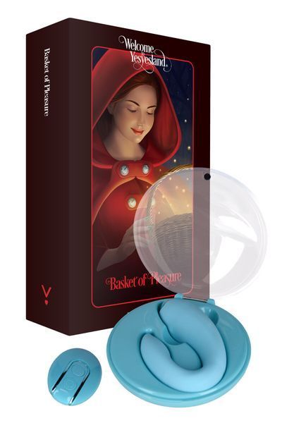 Вібратор для пар FairyGasm PleasureBerry blue, зарядний кейс, пульт ДК SX0640