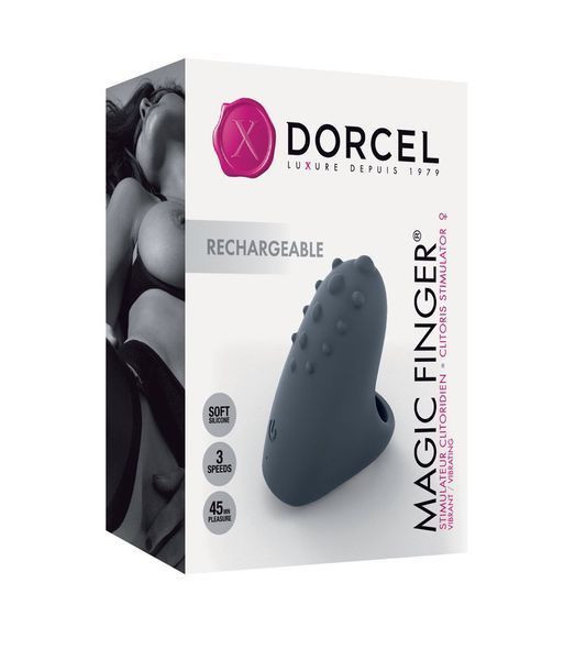 Вибратор на палец Dorcel MAGIC FINGER Black перезаряжаемый, 3 режима работы SO1418