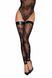 Чулки без мыска Noir Handmade F243 Tulle stockings with patterned flock embroidery, XL SX0158 фото 3