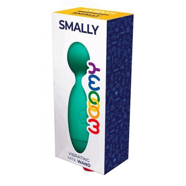 Мини-вибромассажер Wooomy Smally Mini Wand Turquoise SO7407