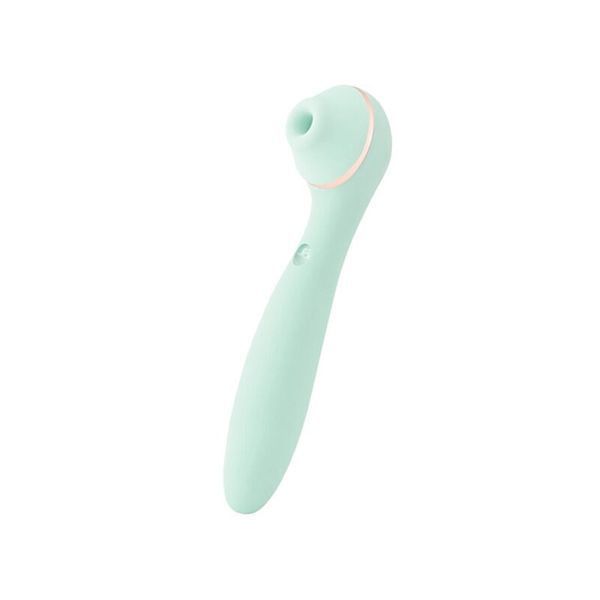 Вакуумний стимулятор з вібратором KISSTOY Polly Max Cyan SO9559