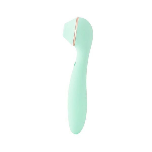 Вакуумний стимулятор з вібратором KISSTOY Polly Max Cyan SO9559