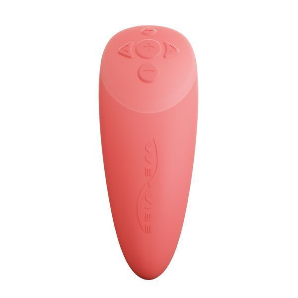Смарт-вібратор для пар We-Vibe Chorus Crave Coral, сенсорне керування вібраціями стисненням пульта SO6920