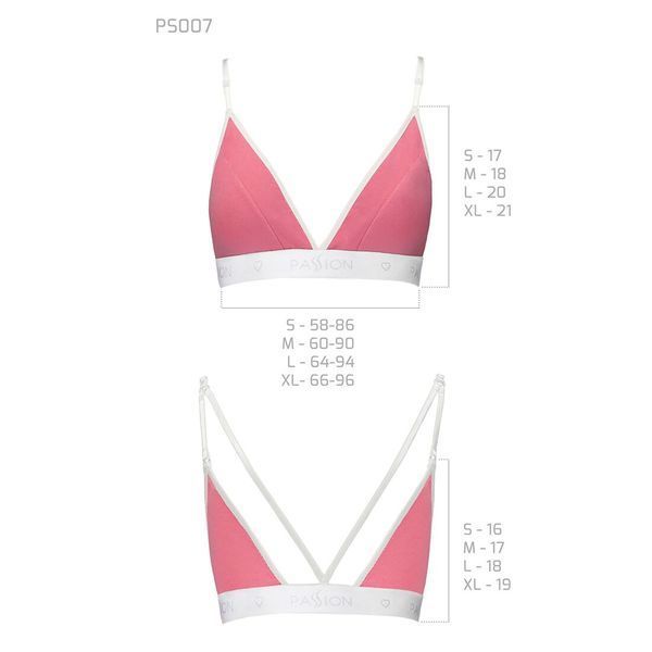 Спортивний топ з подвійними бретелями Passion PS007 TOP L, pink SO4271