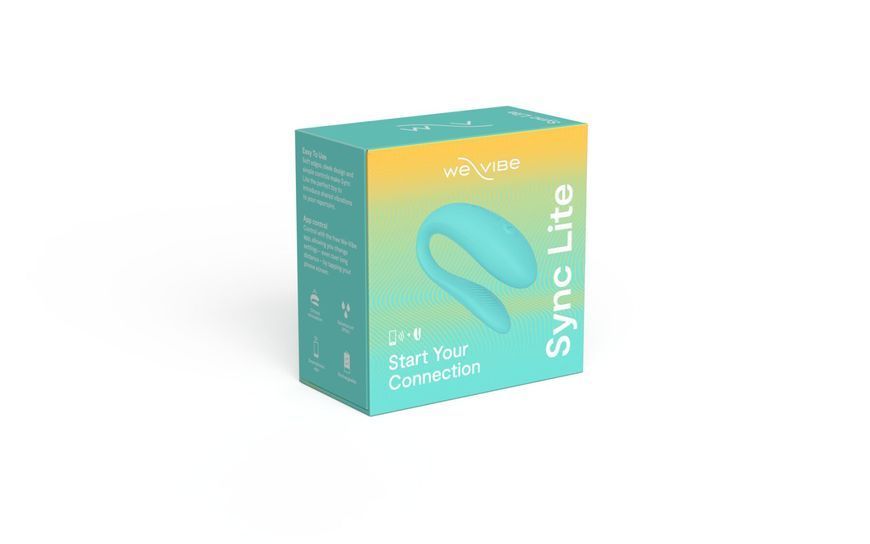 Смарт-вібратор для пар We-Vibe Sync Lite Aqua, 10 віброрежимів, можна поєднувати з проникним сексом SO8767
