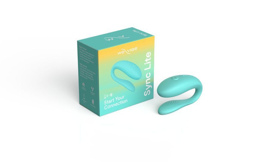 Смарт-вібратор для пар We-Vibe Sync Lite Aqua, 10 віброрежимів, можна поєднувати з проникним сексом SO8767