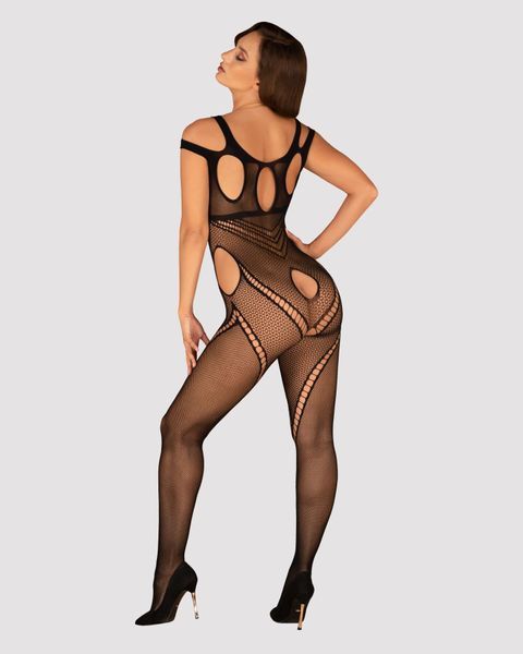 Бодістокінг Obsessive Bodystocking G322 S/M/L, фантасмагорично-силуетний крій SO7242
