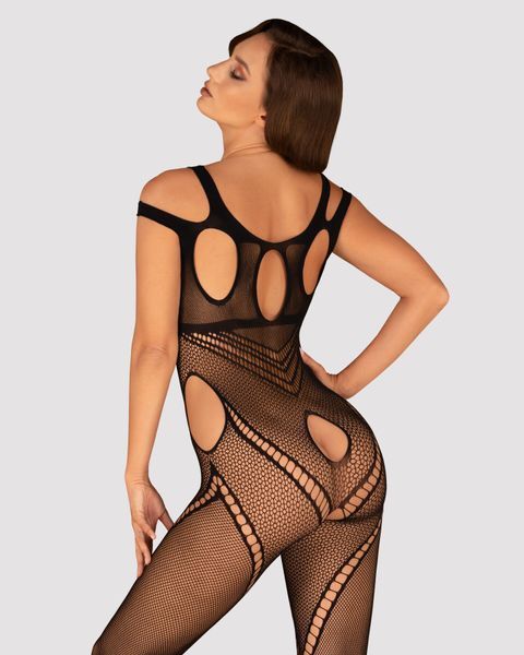 Бодістокінг Obsessive Bodystocking G322 S/M/L, фантасмагорично-силуетний крій SO7242