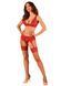 Комплект белья Obsessive Lacelove cupless 3-pcs set XL/2XL Red, бюстгальтер, стринги, пояс для чулок SO8657 фото 6