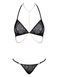 Комплект с цепочками Obsessive Pantheria 2-pcs set black L/XL, бюстгальтер, трусики SO7876 фото 3