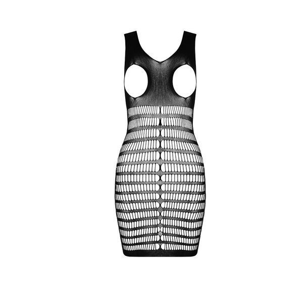 Бодистокинг-платье с открытой грудью Passion BS092 black SO6394