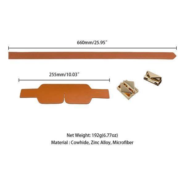 Маска на очі LOCKINK Blindfold Kit, коричнева, натуральна шкіра, регульований обсяг SX0832