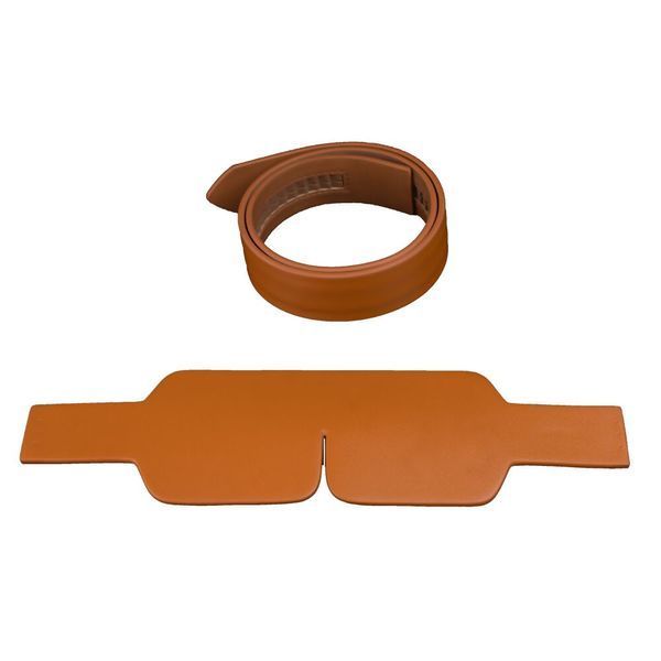 Маска на очі LOCKINK Blindfold Kit, коричнева, натуральна шкіра, регульований обсяг SX0832