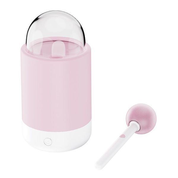 Вібратор-цукерка на паличці KISSTOY Pink Pop, зарядний кейс-нічник, 10 режимів вібрації SO9989