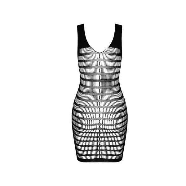 Бодистокинг-платье с открытой грудью Passion BS092 black SO6394