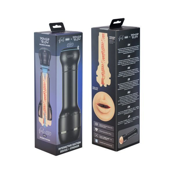 Мастурбатор-ротик Kiiroo Feel Mouth с всасывающей интерактивной насадкой PowerBlow Combo Set SX1231