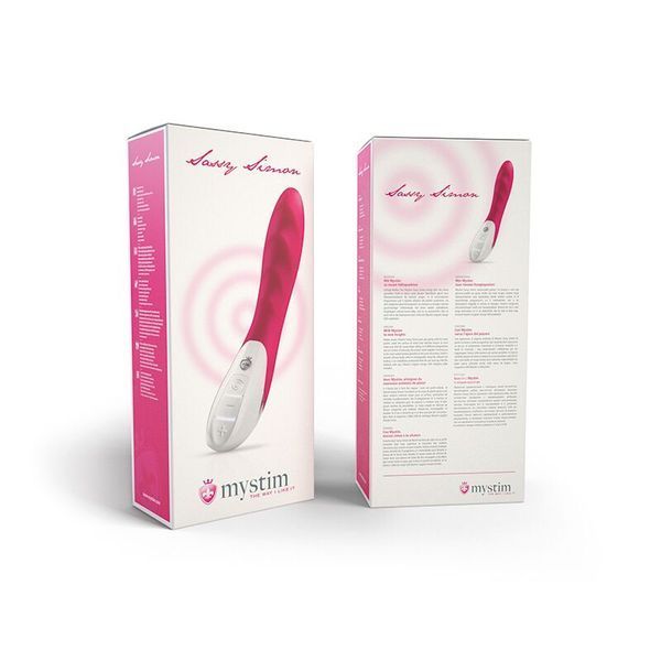 Мощный вибратор Mystim Sassy Simon Pink с двумя моторами и стимулирующим рельефом SO3467