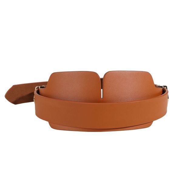 Маска на очі LOCKINK Blindfold Kit, коричнева, натуральна шкіра, регульований обсяг SX0832