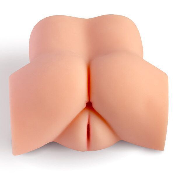 Мастурбатор-полуторс с вибрацией Real Body Real Tess, вагина и анус, 18х15 см SO9951