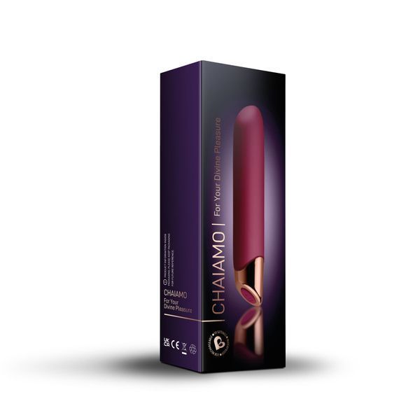Мощный вибратор Rocks Off Chaiamo Burgundy, soft-touch силикон, до 3-х часов работы, водостойкий SO2400