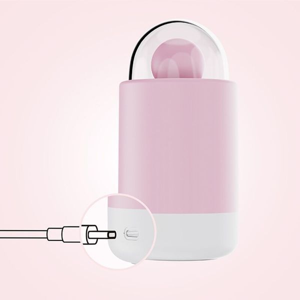 Вібратор-цукерка на паличці KISSTOY Pink Pop, зарядний кейс-нічник, 10 режимів вібрації SO9989