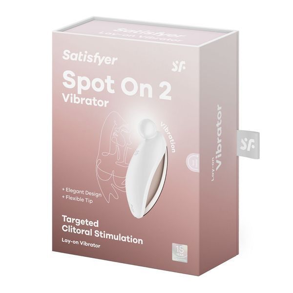 Вібратор для зовнішньої стимуляції Satisfyer Spot On 2 White, дуже потужний, гнучкий відросток SX0578