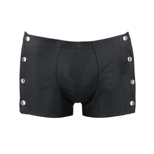 Чоловічі шкіряні боксери із заклепками Passion 048 SHORT DAVID S/M Black SO7616
