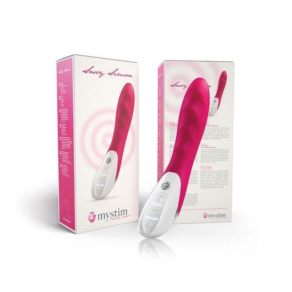Мощный вибратор Mystim Sassy Simon Pink с двумя моторами и стимулирующим рельефом SO3467