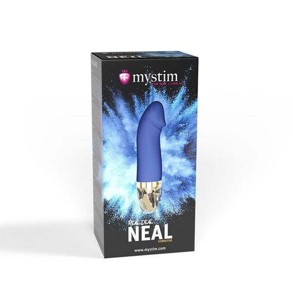 Вибратор Mystim Real Deal Neil Blue, мощный мотор, 8 режимов SO8139