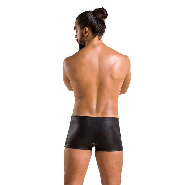 Чоловічі шкіряні боксери із заклепками Passion 048 SHORT DAVID S/M Black SO7616