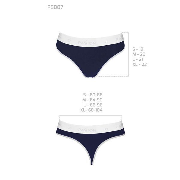 Спортивные трусики-стринги Passion PS007 PANTIES XL, navy blue SO4254