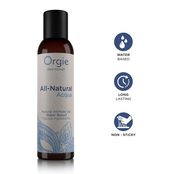 Лубрикант на водной основе Orgie All Natural Acqua, 150 мл, нелипкий, гладкий, натуральный состав SX1495