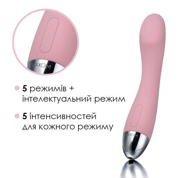 Вібратор для точки G з інтелектуальним режимом Svakom Amy Pale Pink SO4823