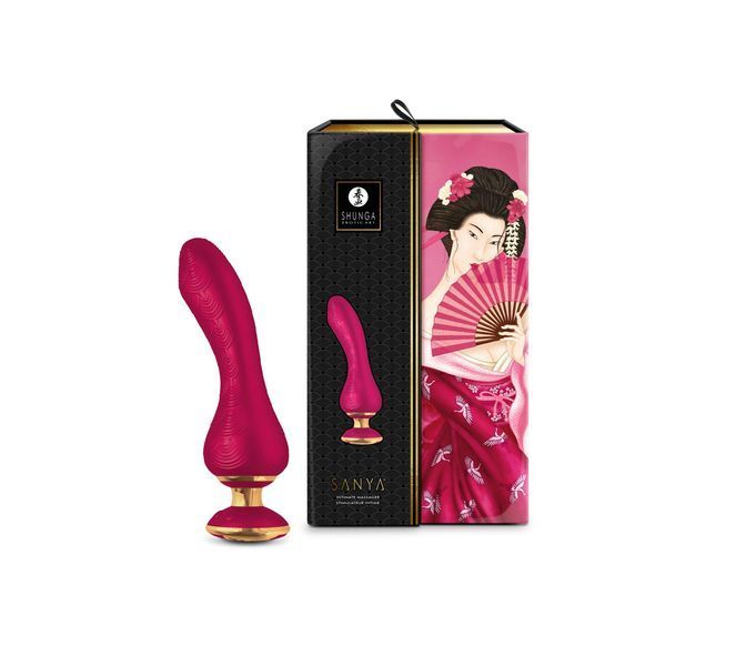 Вибратор для точки G Shunga Sanya Raspberry, гибкий ствол SO6903