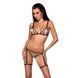 Эротический комплект нижнего белья Passion GABI SET L/XL beige, трусики с гартерами SO8436 фото 1