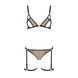 Эротический комплект нижнего белья Passion GABI SET L/XL beige, трусики с гартерами SO8436 фото 3