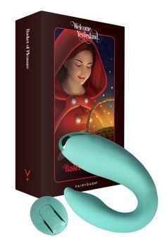 Вібратор для пар FairyGasm PleasureBerry green, зарядний кейс, пульт ДК SX0641