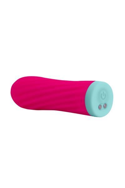 Віброкуля S Pleasures Bullets Twist & Shout Cerise, яскраво-рожева, ребриста поверхня, 10 режимів SX1605