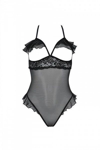Эротическое боди Passion DOLLY BODY, S/M, black, с открытыми чашками SO9702