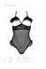 Эротическое боди Passion DOLLY BODY, S/M, black, с открытыми чашками SO9702 фото 4