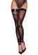 Чулки без мыска Noir Handmade F243 Tulle stockings with patterned flock embroidery, XXL SX0159 фото 1