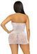 Платье-сетка со стразами Leg Avenue Rhinestone halter mini dress White, открытая спина, one size SO7957 фото 2