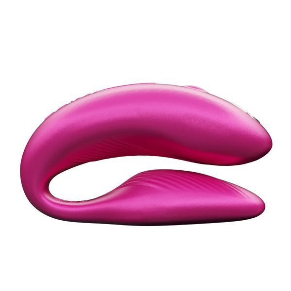 Смарт-вібратор для пар We-Vibe Chorus Cosmic Pink, сенсорне керування вібраціями стисненням пульта SO6921