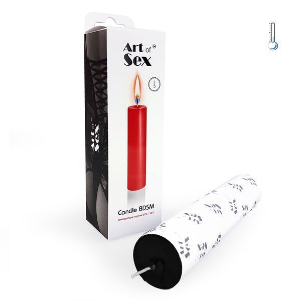 Черная свеча восковая Art of Sex size M 15 см низкотемпературная SO5956